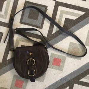 Dark brown Coach mini purse
